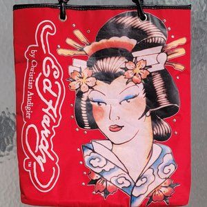 Ed Hardy Red Canvas Tote